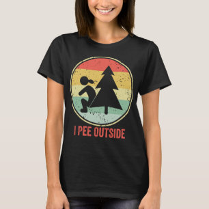 T-shirt I Pee Extérieur Retro Vintage Funny Camping disant