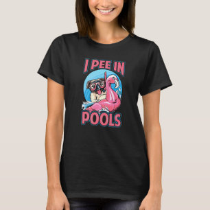 T-shirt I Pee In Pools Chien Piscine Plaisanteries 3