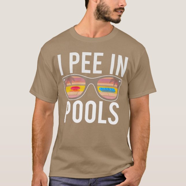 T-shirt I Pee in Pools family (Devant)