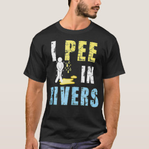 T-shirt I Pee In Rivers Drôle Camping Été