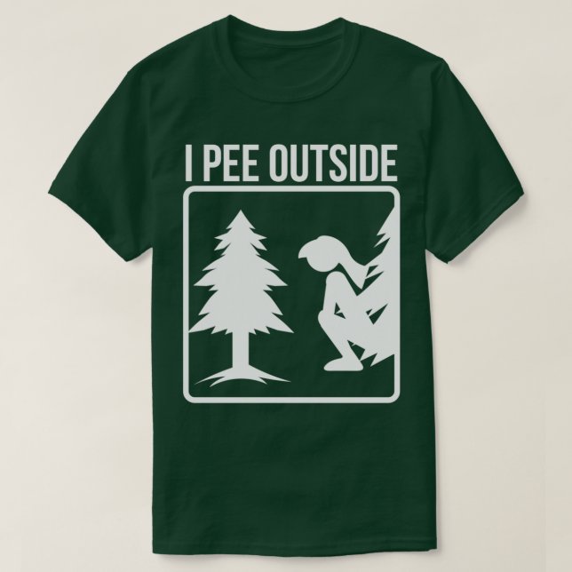 T-shirt I Pee Outside Art Cute Take A Leak Out Design Gift (Design devant)