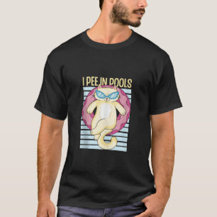 T-shirt I Peine Dans Les Piscines Cool Chat Lunettes de so