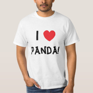 T-shirt I pièce en t de panda de coeur ! 2