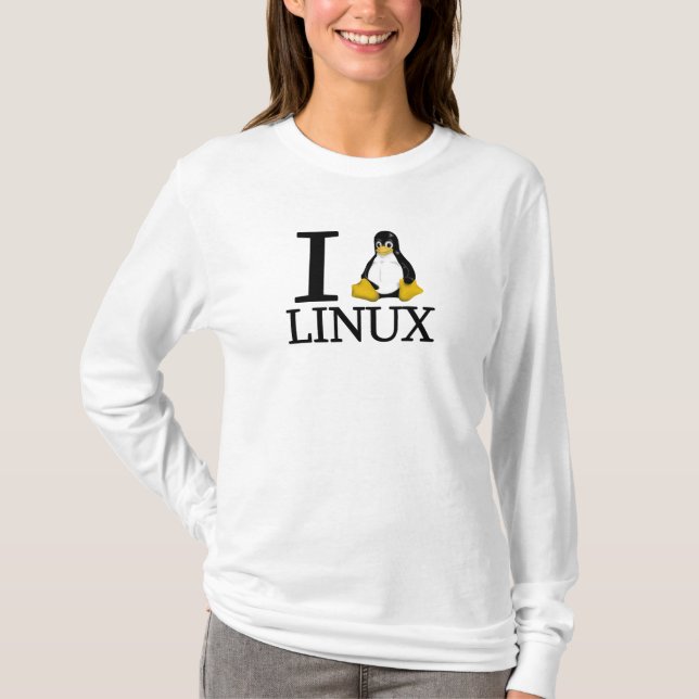 T-shirt I pingouin Linux 2 (Devant)
