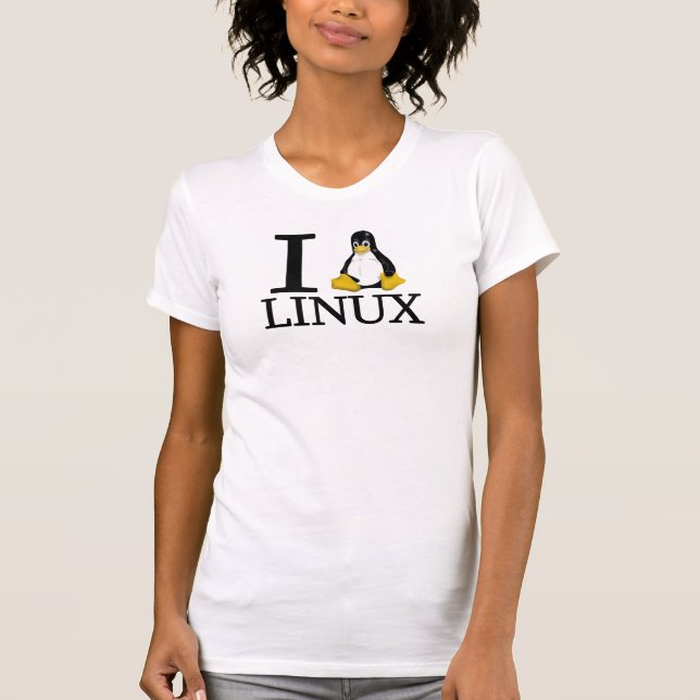 T-shirt I pingouin Linux 2 (Devant)