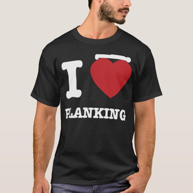 T-shirt I Planking de coeur (Devant)