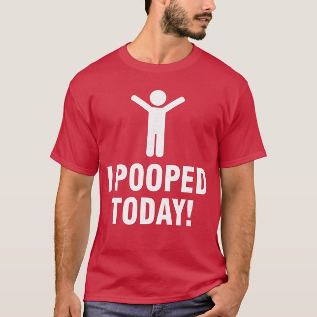 T-shirt I Poopedoday retro (Devant)