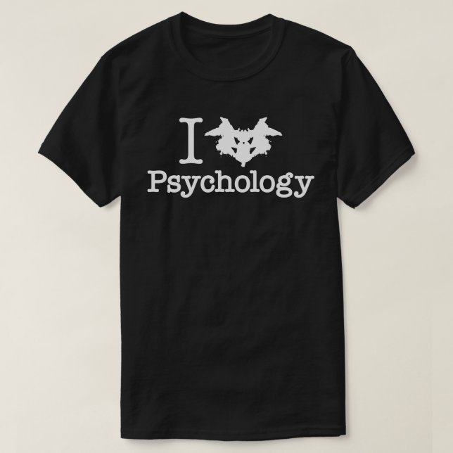 T-shirt I psychologie de coeur (tache d'encre de (Design devant)