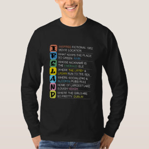 T-shirt I R E L A N D ce que les lettres IRELAND signifien
