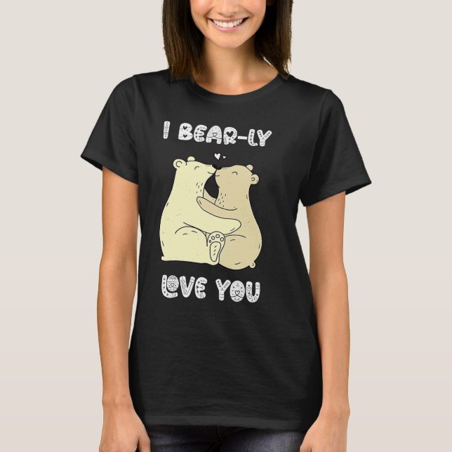 T-shirt I Really Love You Cute Lovely Bears Romantic Valen (Devant)