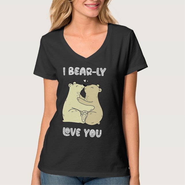 T-shirt I Really Love You Cute Lovely Bears Romantic Valen (Devant)