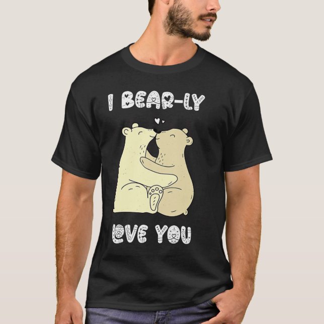 T-shirt I Really Love You Cute Lovely Bears Romantic Valen (Devant)