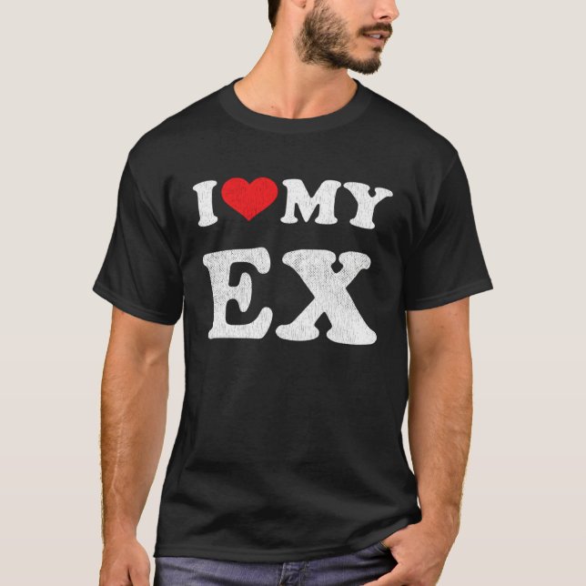 T-shirt I Red Heart My Ex Wife Husband Outfit I Love My Ex (Devant)