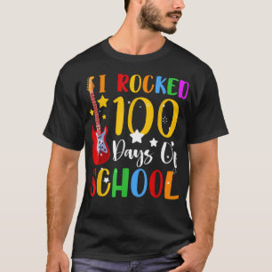 T-shirt I Rocked 100 Days Of School Guitar Music Lovers Bo