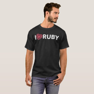 T-shirt I ruby Geek programmeurs love Nerd Ruby on Rails