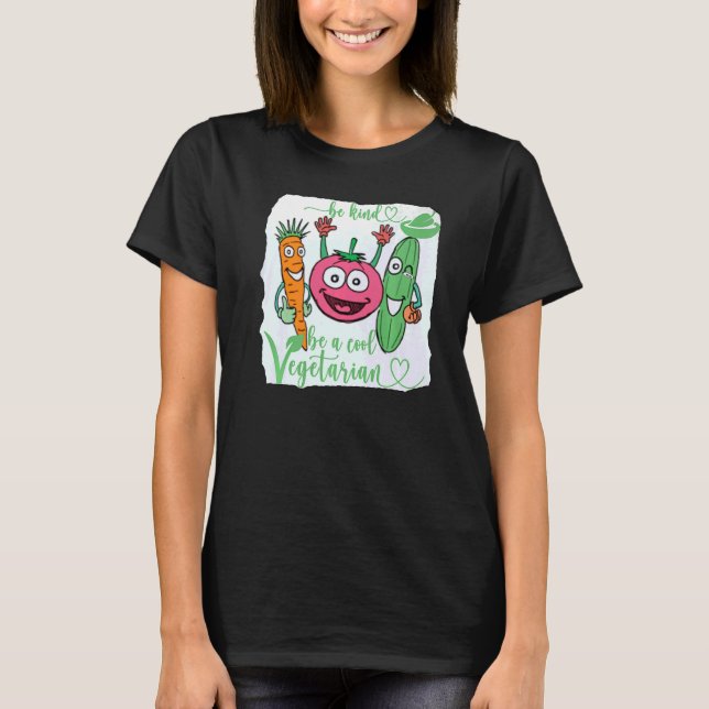 T-shirt I Run On Veggie  Vegan Be Kind And Be A Cool Veget (Devant)