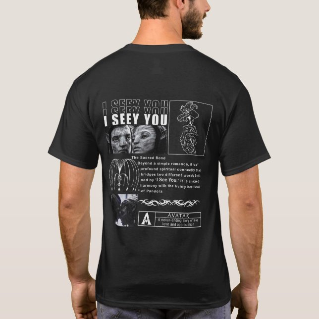 T-shirt I See You" Soul Connection Art - Minimalist Black  (Dos)
