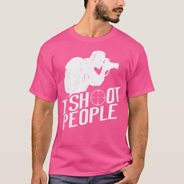 T-shirt I Shoot People Photography Gift Photographer (Devant)