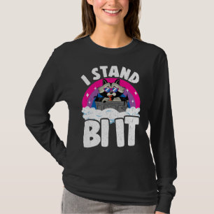 T-shirt I Stand Bi It Raccoon Bisexual Pride drapeau Arc-e
