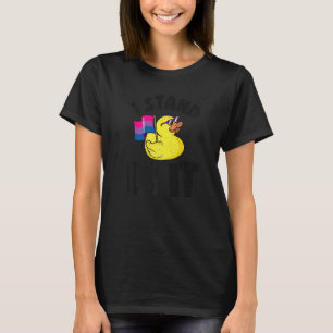 T-shirt I Stand Bi It Rubber Duck Bisexual Fierté Drapeau