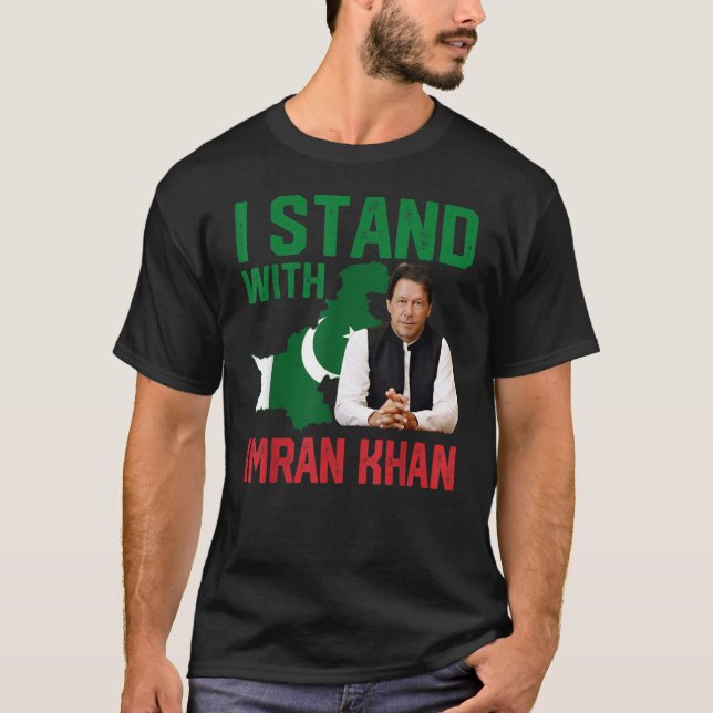T-shirt I Stand With Imran Khan PTI Party Pakistan (Devant)