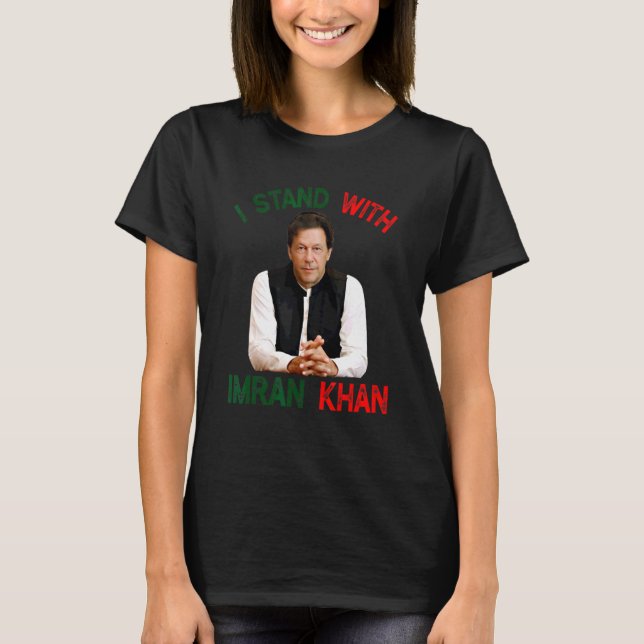T-shirt I Stand With Imran Khan Pti Party Pakistan Support (Devant)