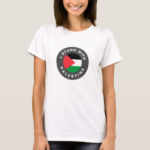 T-shirt I Stand with Palestine flag texte personnalisé