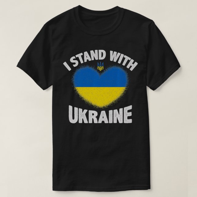 T-shirt I Stand with Ukraine Premium (Design devant)