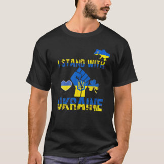 T-shirt I Stand with Ukraine Support Ukrainian American US
