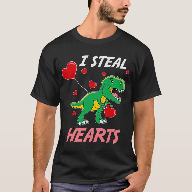 T-shirt I Steal Hearts Dinosaur Enfants Conception Préhist (Devant)