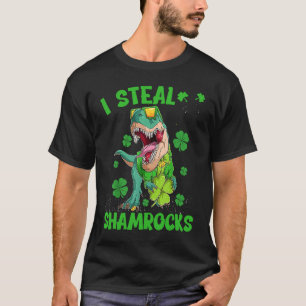 T-shirt I Steal Shamrocks st patrick jour Dinosaur 8