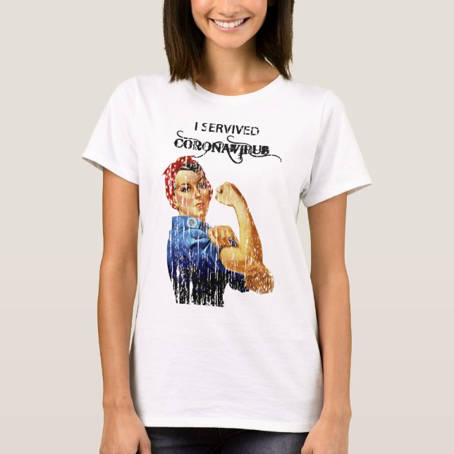 T-shirt I Survié Coronavirus Quarantine (Devant)