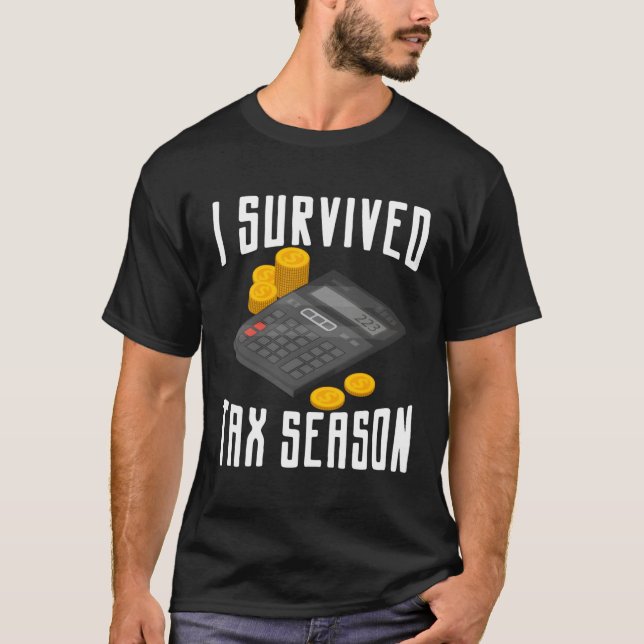 T-shirt I Survied Tax Season Comptable Cpa Bookkeeper Au (Devant)