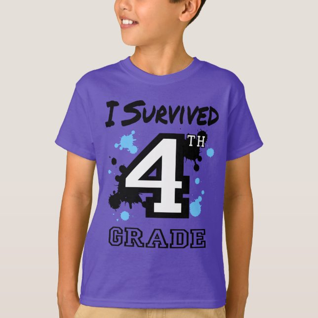 T-shirt I Survive 4e année (Devant)