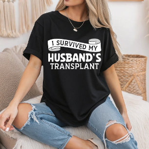 T-shirt I Survive My Husband Transplant Bénéficiaire Ruban