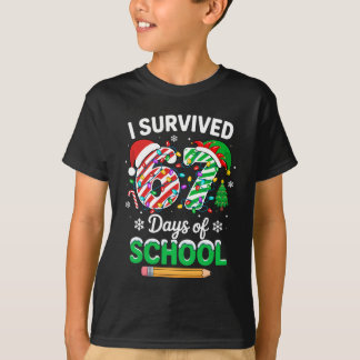 T-shirt I Survived 67 Days Of School Christmas Teachers St