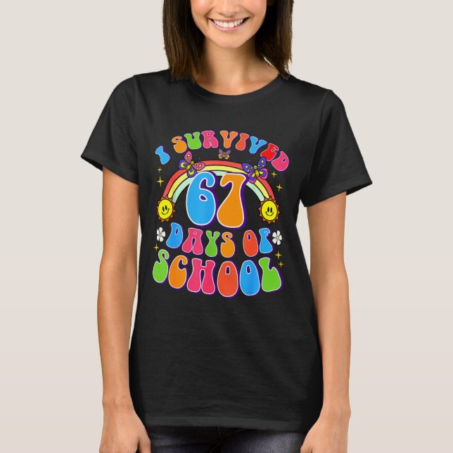 T-shirt I Survived 67 Days Of School Funny 67 Teachers Stu (Devant)