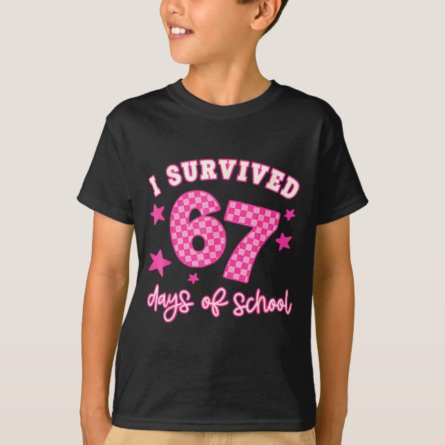 T-shirt I Survived 67 Days Of School Funny 67 Teachers Stu (Devant)