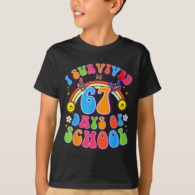 T-shirt I Survived 67 Days Of School Funny 67 Teachers Stu (Devant)