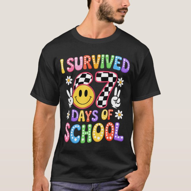 T-shirt I Survived 67 Days Of School Funny 67 Teachers Stu (Devant)