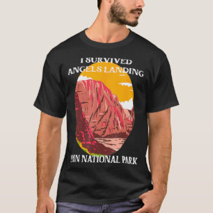 T-shirt I Survived Angels Landing Randonnée Parc national 