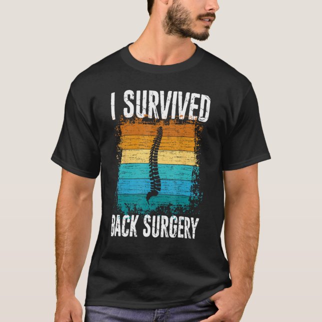 T-shirt I Survived Back Surgery  Scoliosis Warrior Awarene (Devant)
