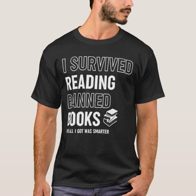 T-shirt I Survived Lecture Interdite Bookworic Book Bookah (Devant)