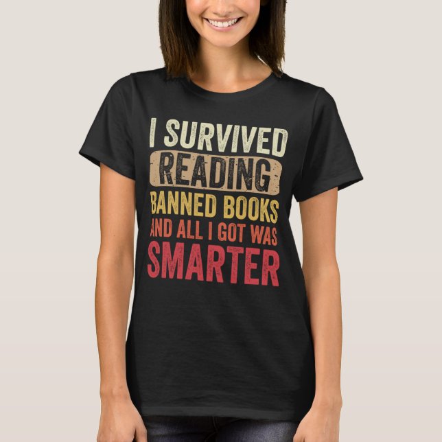 T-shirt I Survived Lecture Interdite Livres Bookahollivre (Devant)