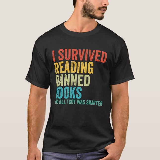T-shirt I Survived Lecture Interdite Livres Librairie Livr (Devant)