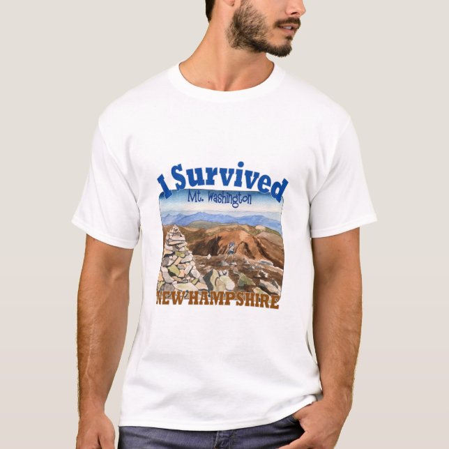 T-shirt I Survived Mt. Washington, New Hampshire (Devant)