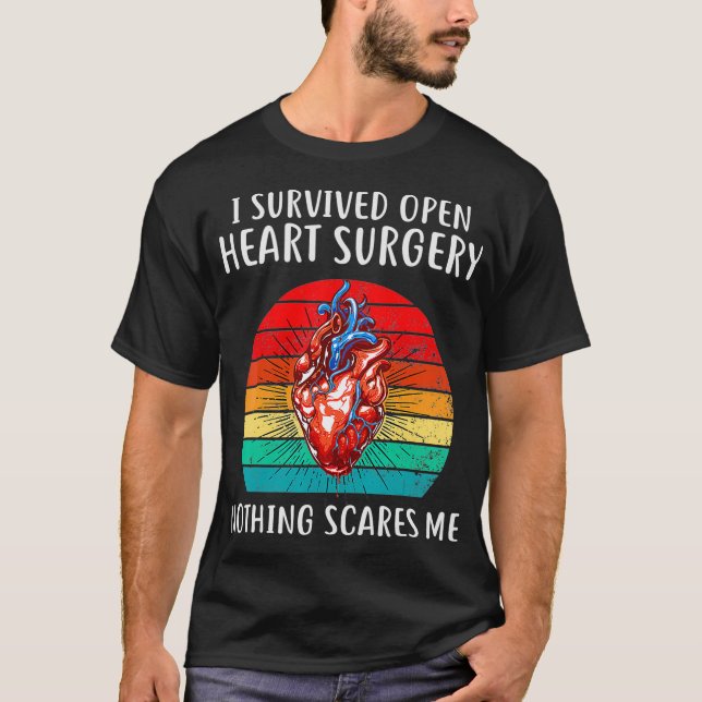 T-shirt I Survived Open Heart (Devant)