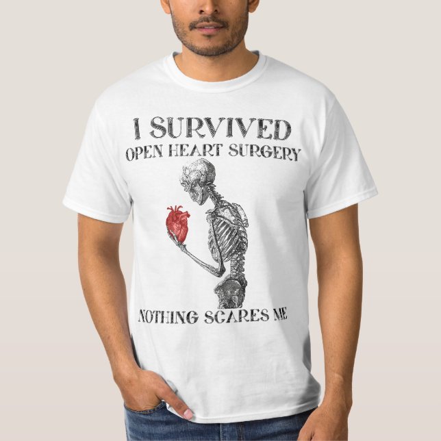 T-shirt I Survived Open Heart Surgery Survivor Gift  (Devant)