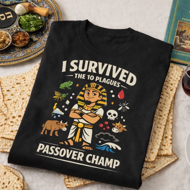T-shirt I Survived The 10 Plagues Funny Passover Champ (Créateur téléchargé)