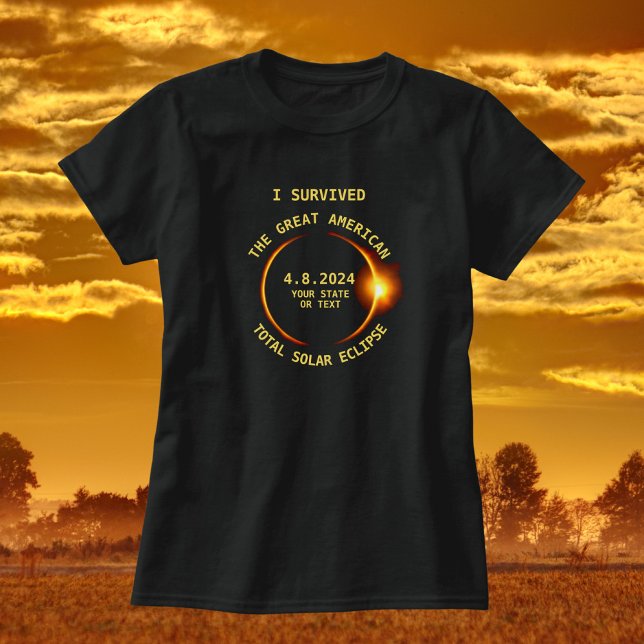 T-shirt I Survived the Total Solar Eclipse 4/8/2024 USA (Créateur téléchargé)